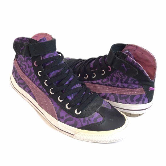 puma leopard print trainers